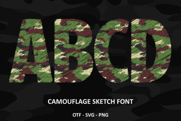 Camouflage Sketch – Bold Camo Typography That Stands Out